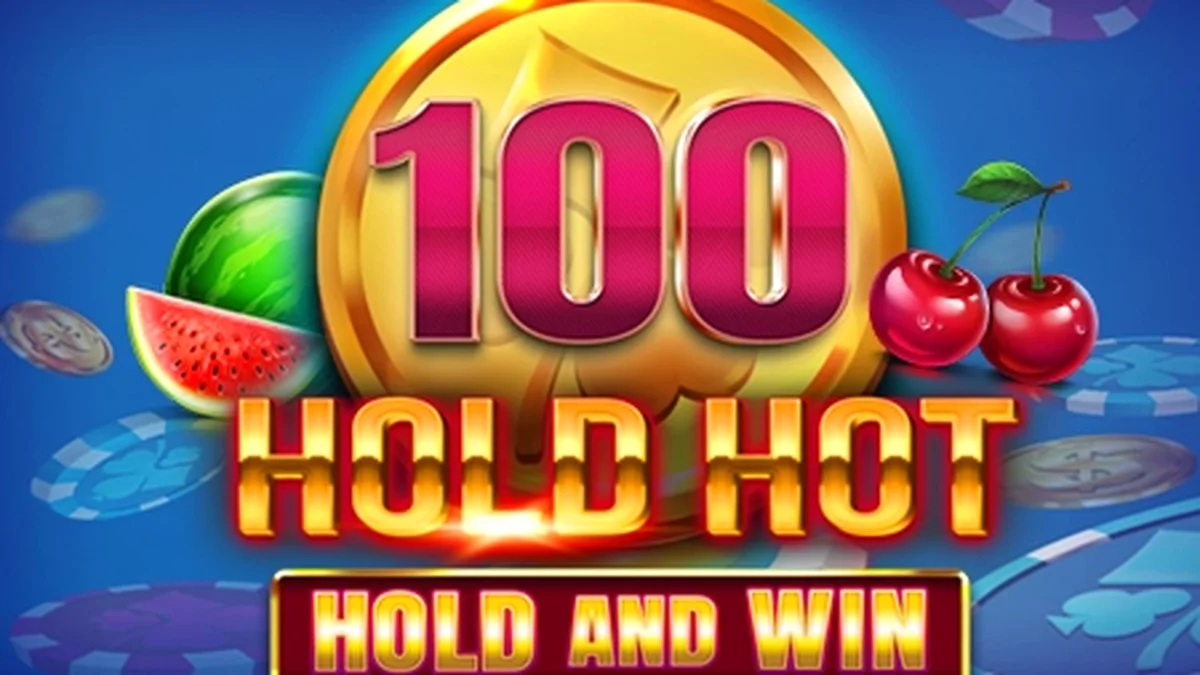 100 Hold Hot Hold and Win slot game interface na may mga simbolo ng prutas