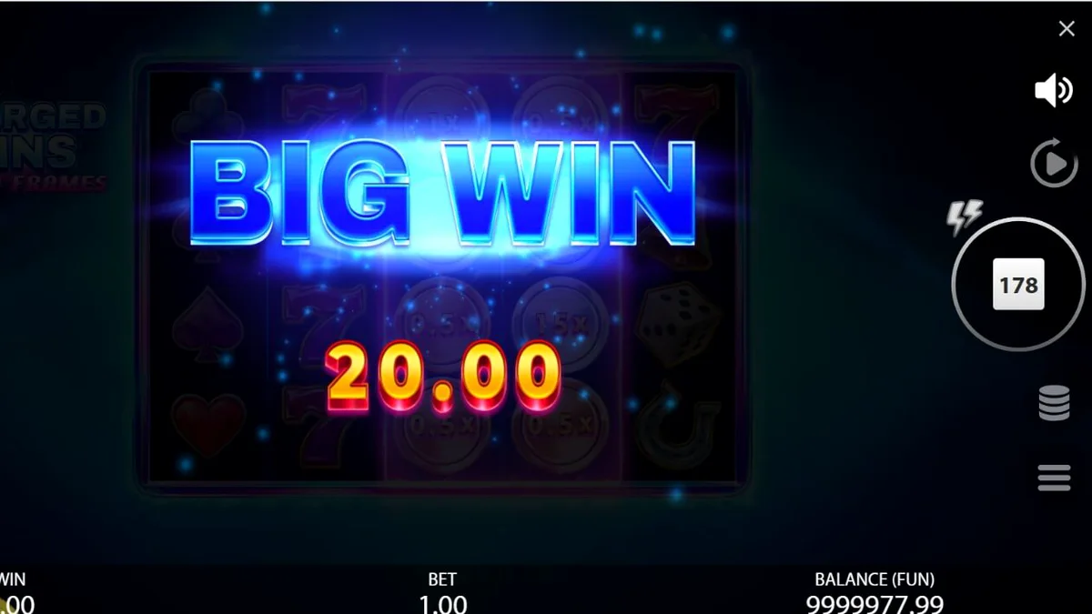 Charged Wins: Power Frames neon slot machine interface