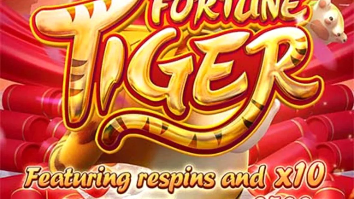Makulay na visual ng Fortune Tiger slot na may gintong tigre at mga simbolo ng kayamanan